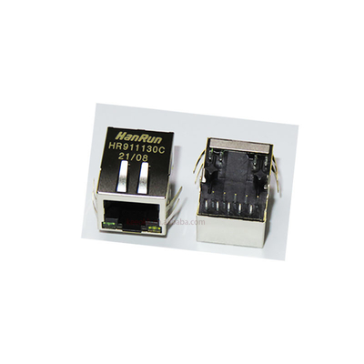 HY911130C Inductor IC Horizontal Filter With Lamp Shrapnel RJ45 Gigabit Network Port HR911130C