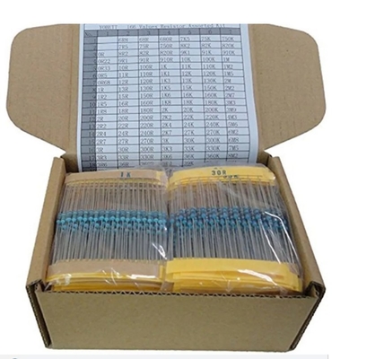 Metal Film Resistors Chip Assorted Pack Kit Set Lot Assortment Kits 2600pcs/Lot 130 Values 1/4W 0.25W 1%